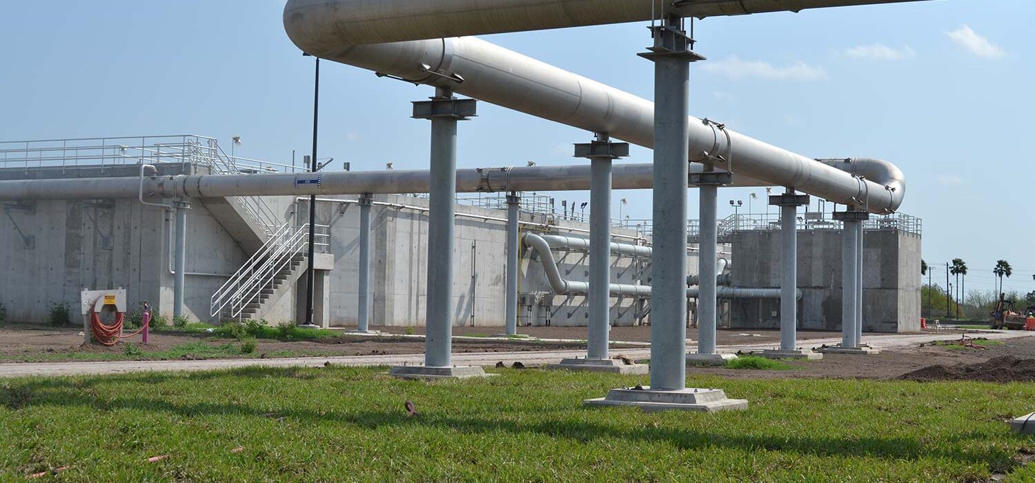 headworks structure McAllen South Wastewater Treatment Plant